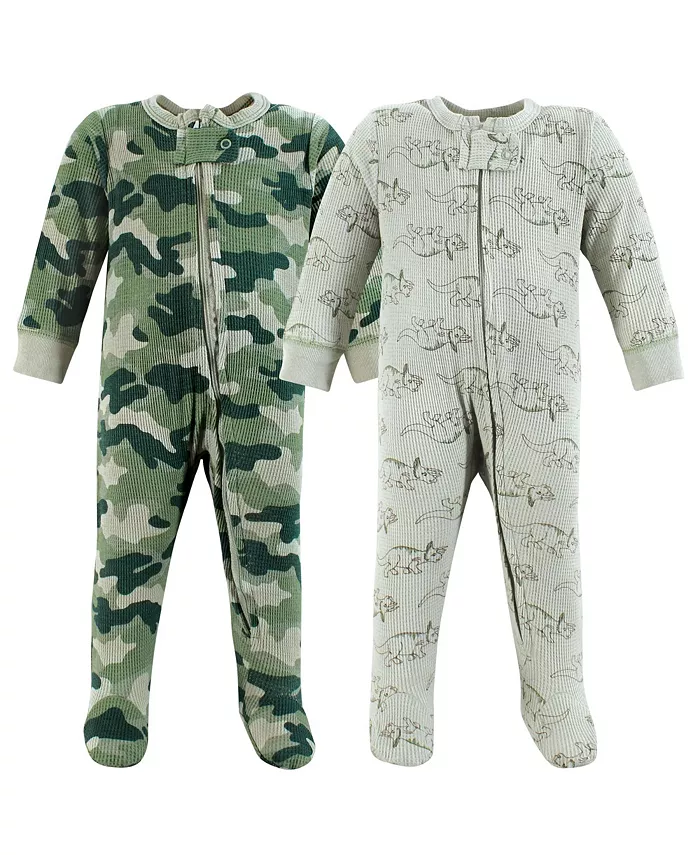 

Детский комбинезон на молнии Hudson Thermal для мальчиков, 2 шт., футбольный принт Hudson Baby, зеленый