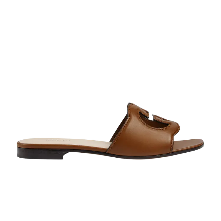 Кроссовки Gucci Wmns Interlocking G Cut-Out Slide Sandal, коричневый