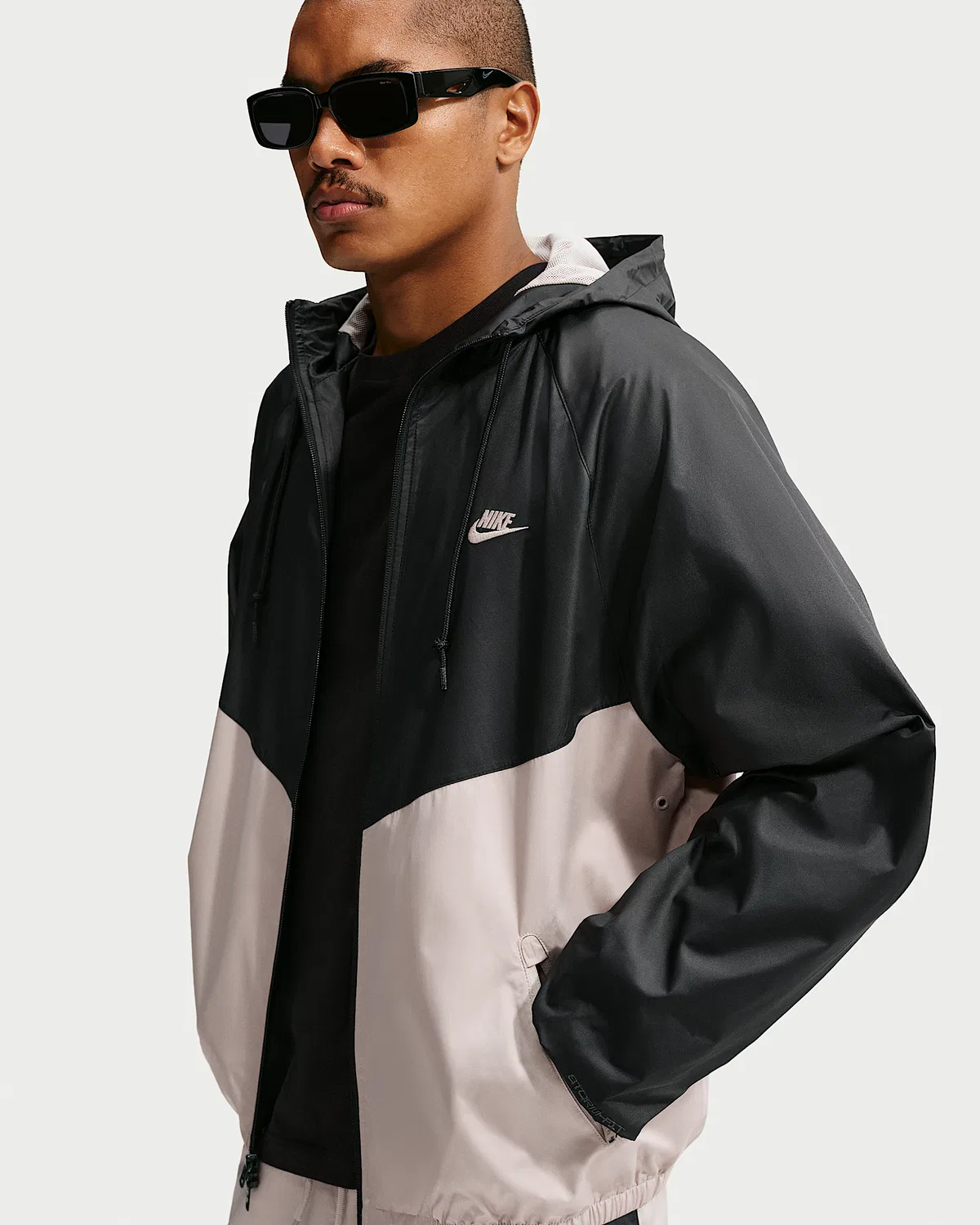 Мужская утепленная куртка Nike Windrunner, Black/Cream II/Cream II — фото 3