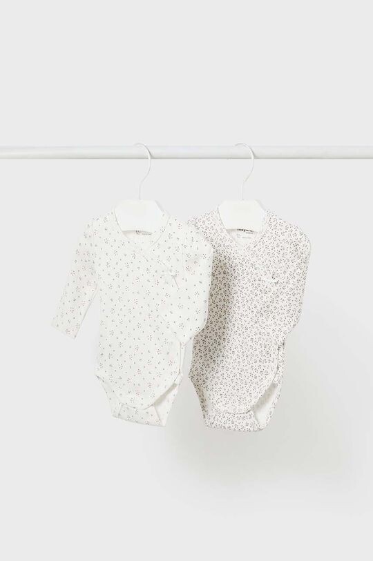 

Хлопковое детское боди (2 шт.) Mayoral Newborn, серый
