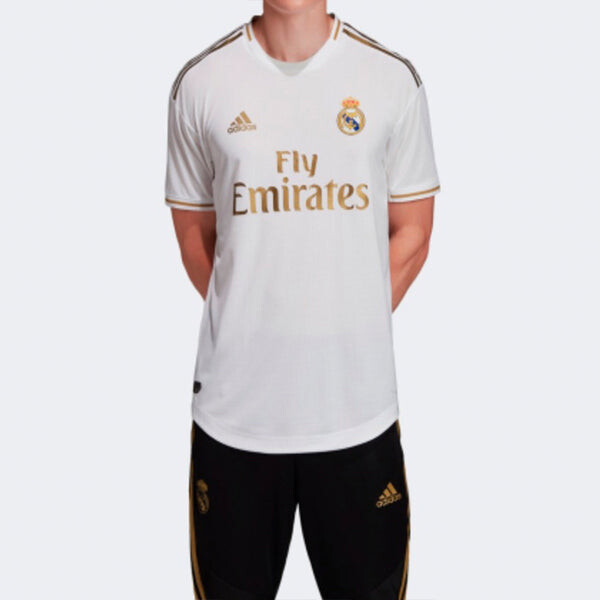 Футболка real madrid 19 20 сезон player edition home алфавит логотип полоса спорт футбол короткий рукав майка Adidas, белый — фото 3