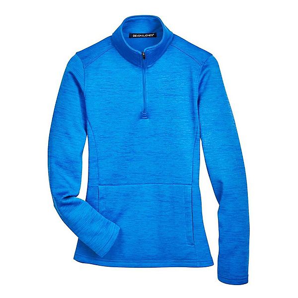 

Женский флисовый пуловер Newbury Melange с четвертью молнии Devon & Jones, French Blue Heather