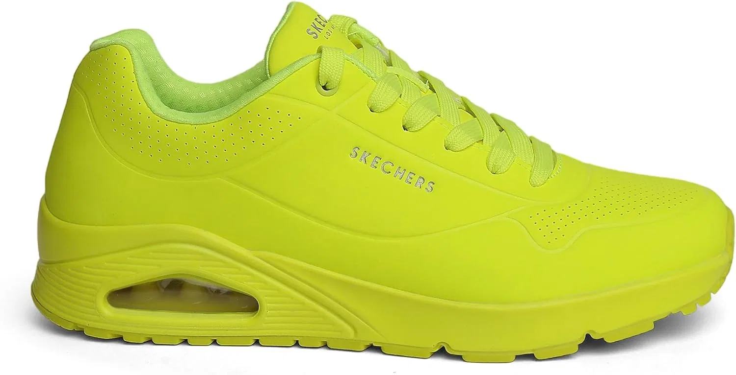 Мужские кроссовки Skechers UNO Stand On Air, Lime Durabuck Lime Trim — фото 2