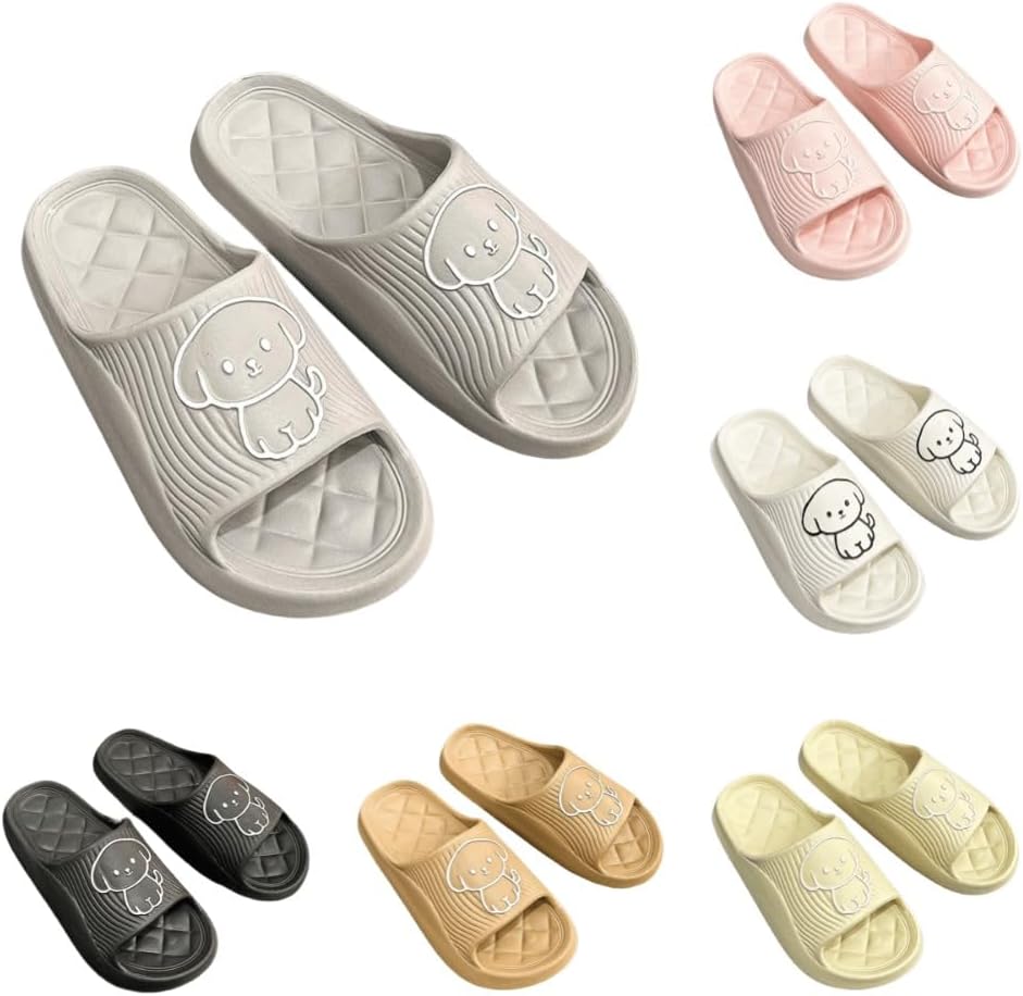 

Милые шлепанцы для женщин с изображением собак Albiva, серый