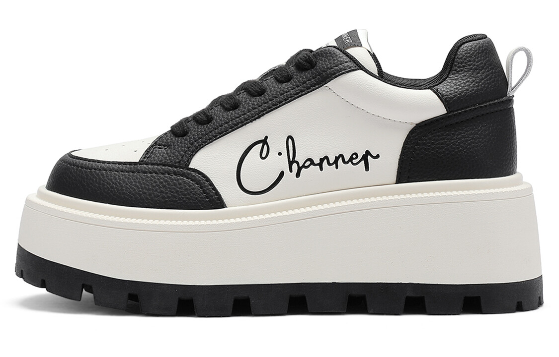 

Кроссовки C°BANNER Lifestyle Shoes Women's Low-top Beige/Black, бежевый/черный