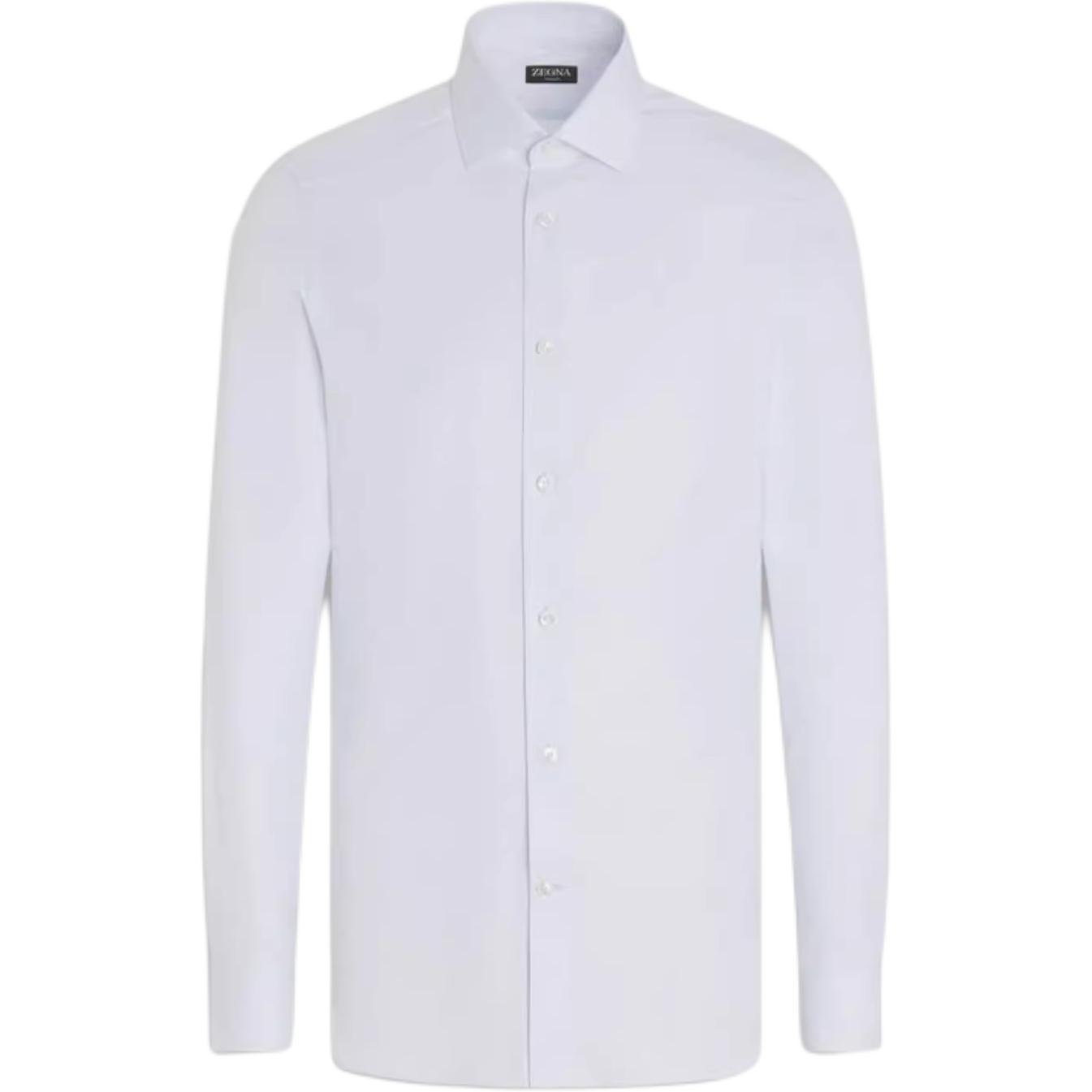 

Рубашка Zegna из микроструктурированного хлопка Ermenegildo Zegna, светло-голубой