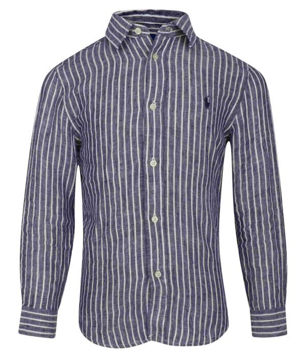 

Льняная рубашка Regular fit Polo Ralph Lauren, синий
