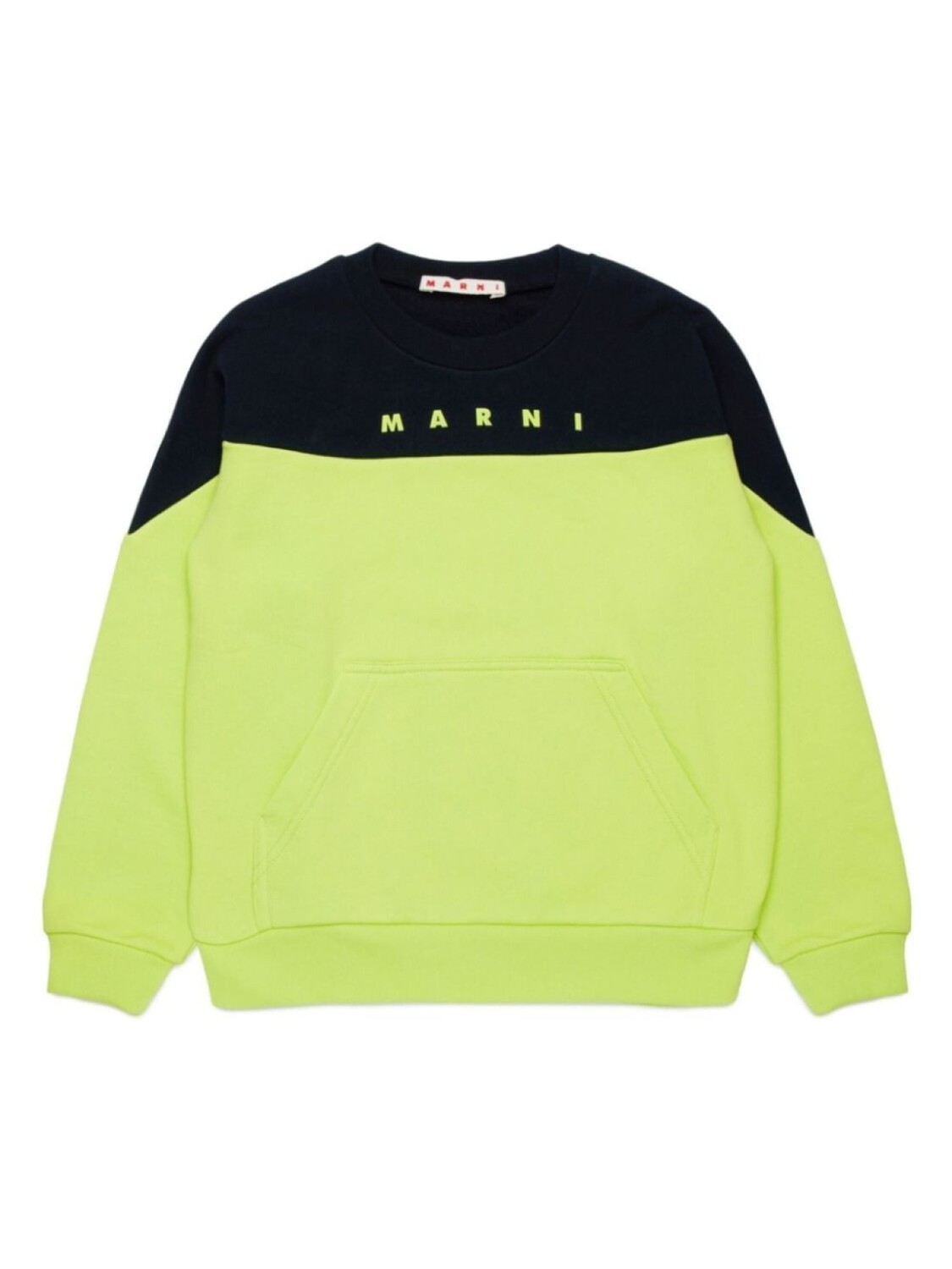 

Marni Kids двухцветная толстовка с логотипом, зеленый