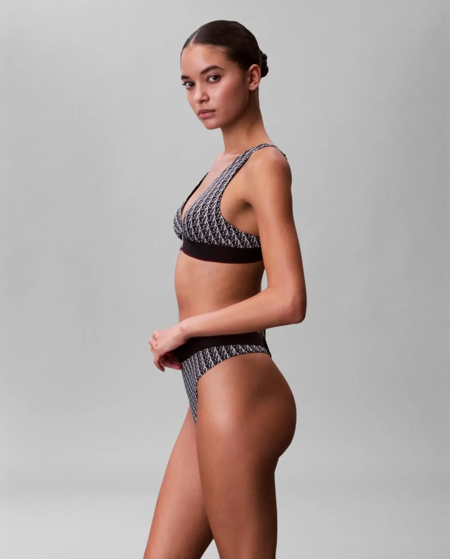 Формованный треугольный бюстгальтер CK GRAPHIC Calvin Klein, черный — фото 4