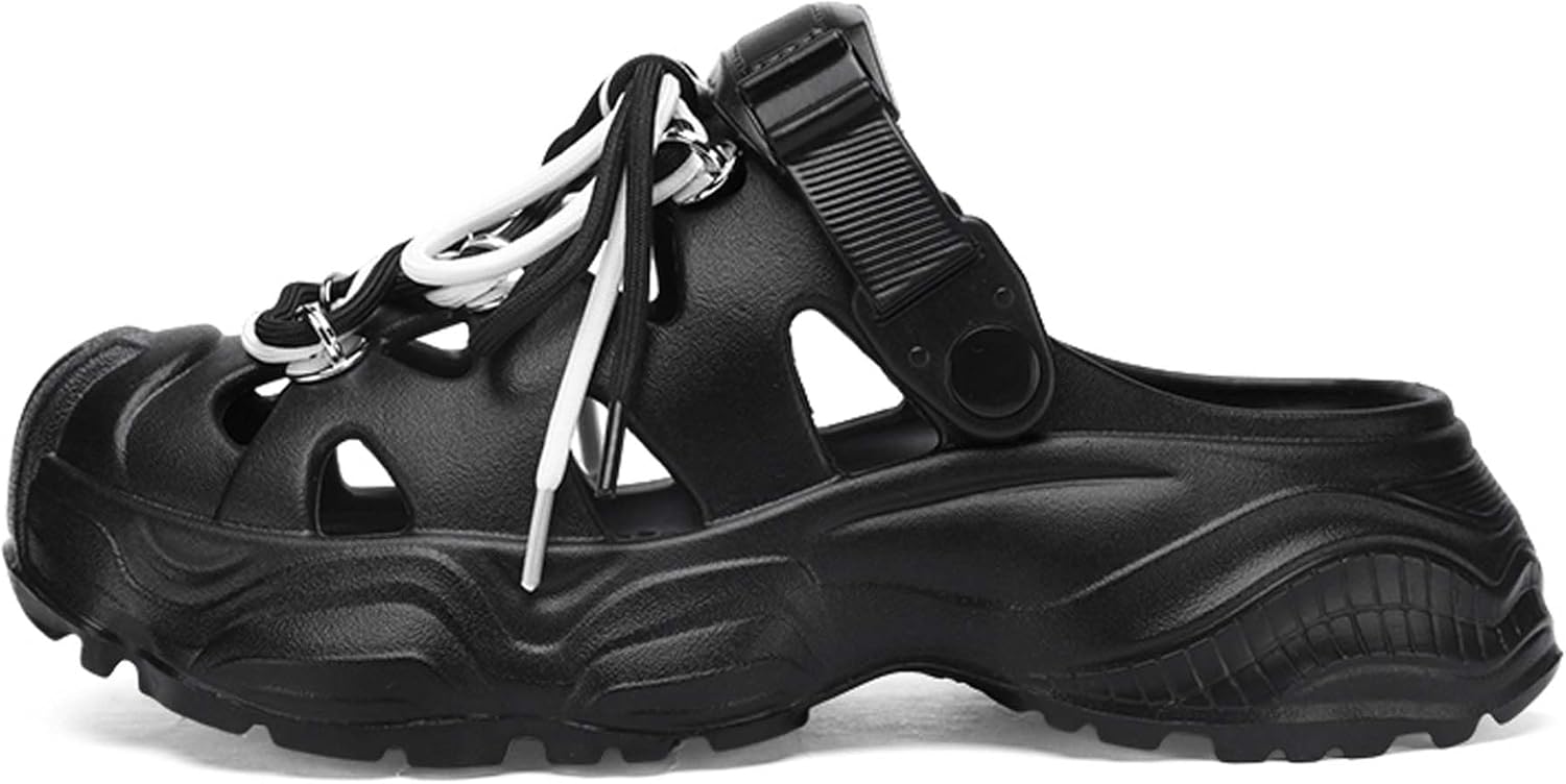 

Пещерные тапочки для летней носки на открытом воздухе, противоскользящие тапочки из ЭВА, обувь для работы на пляже и в саду Generic, черный