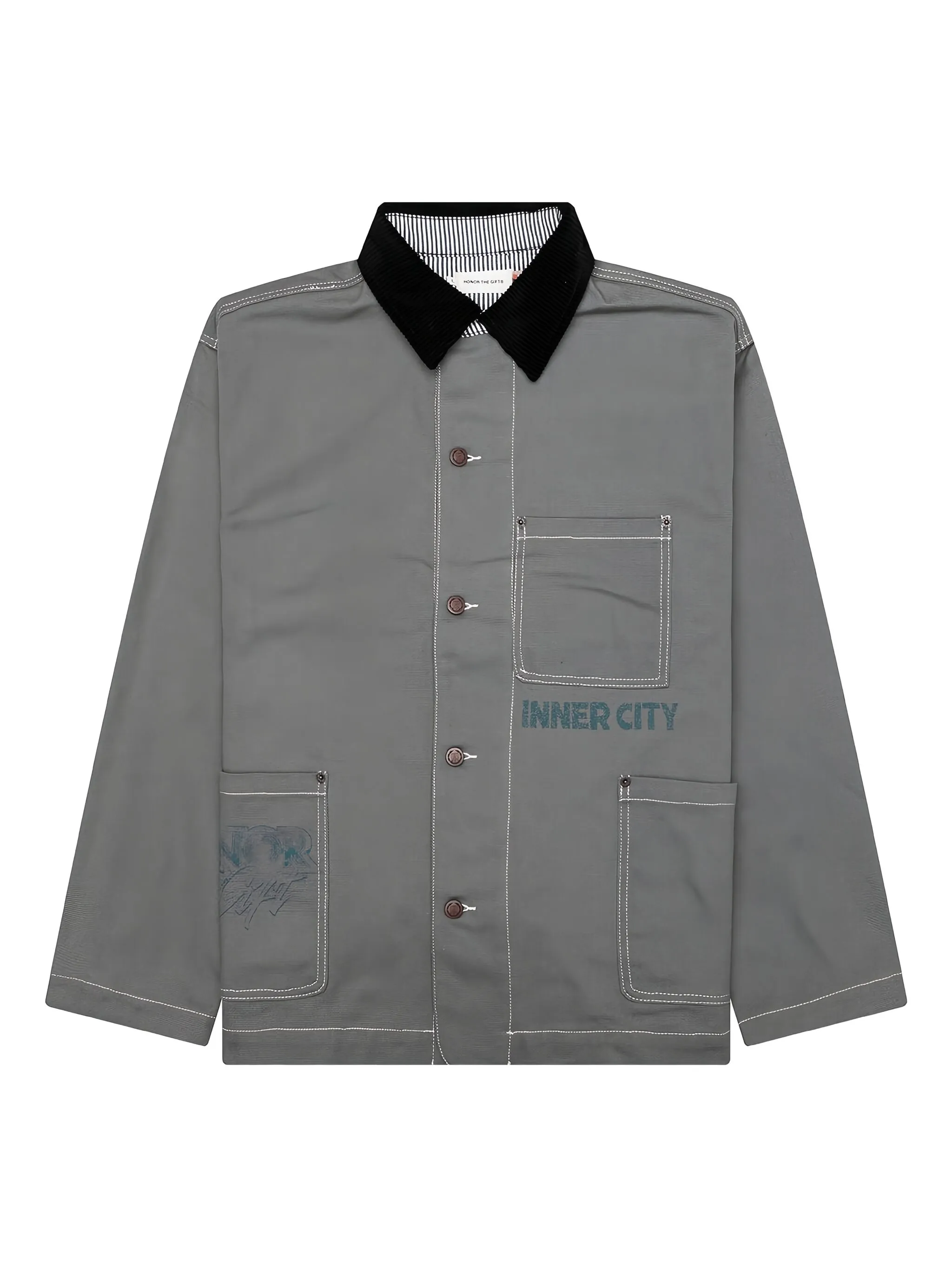 

Куртка-рубашка Chore с принтом Honor The Gift, серый