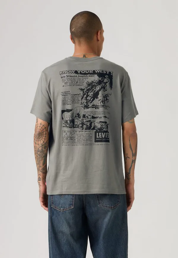 Футболка свободного кроя с принтом ss Levi'S, Smoked Pearl