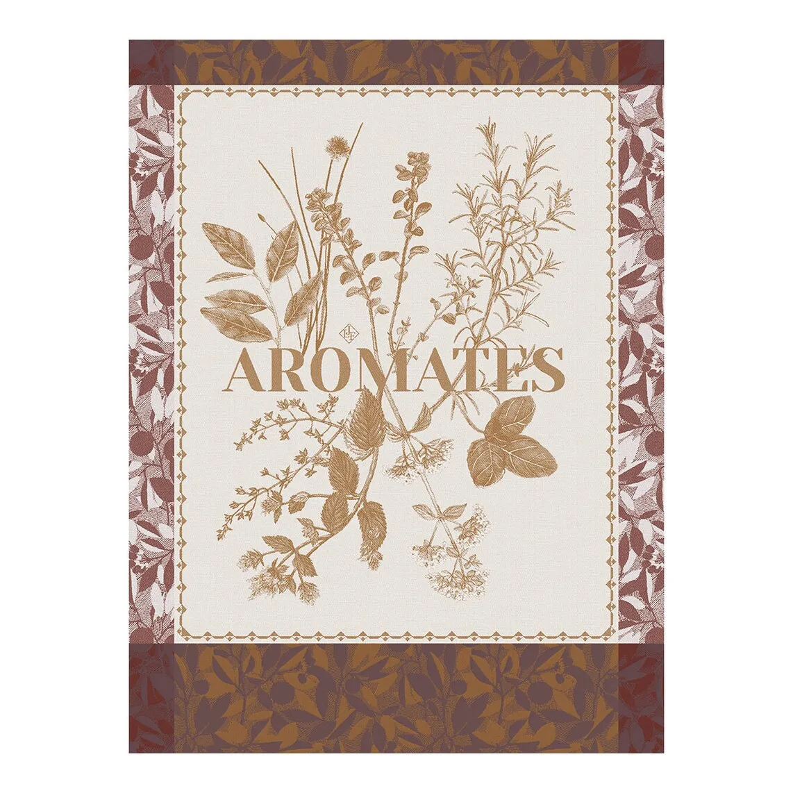 

Хлопковое кухонное полотенце Epices & Aromates Le Jacquard Français, корица