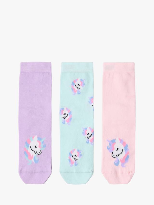 

Детские носки с единорогами из хлопковой смеси Lindex, Pack of 3, Light Pink