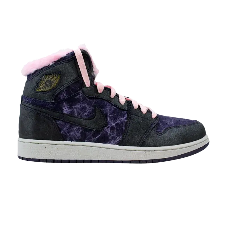 

Кроссовки Air Jordan 1 Retro Hi Prem GS 'Imperial Purple', фиолетовый