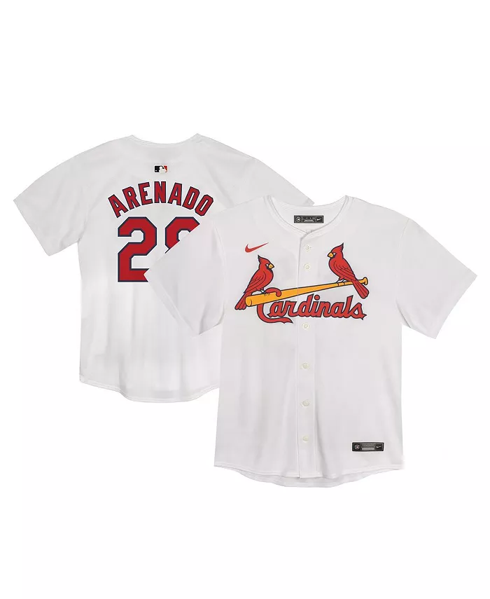 

Детская игровая футболка St. Louis Cardinals белого цвета Nolan Arenado Nike