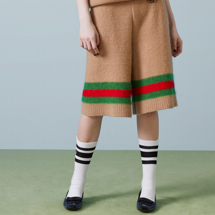 Шорты женские повседневные Gucci Классические, премиальное качество, верблюжий — фото 3