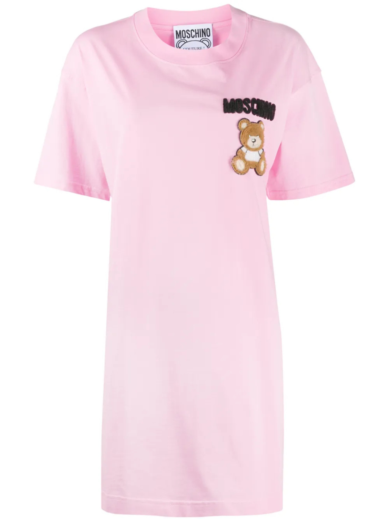 

Moschino платье-футболка с аппликацией из тюля, розовый