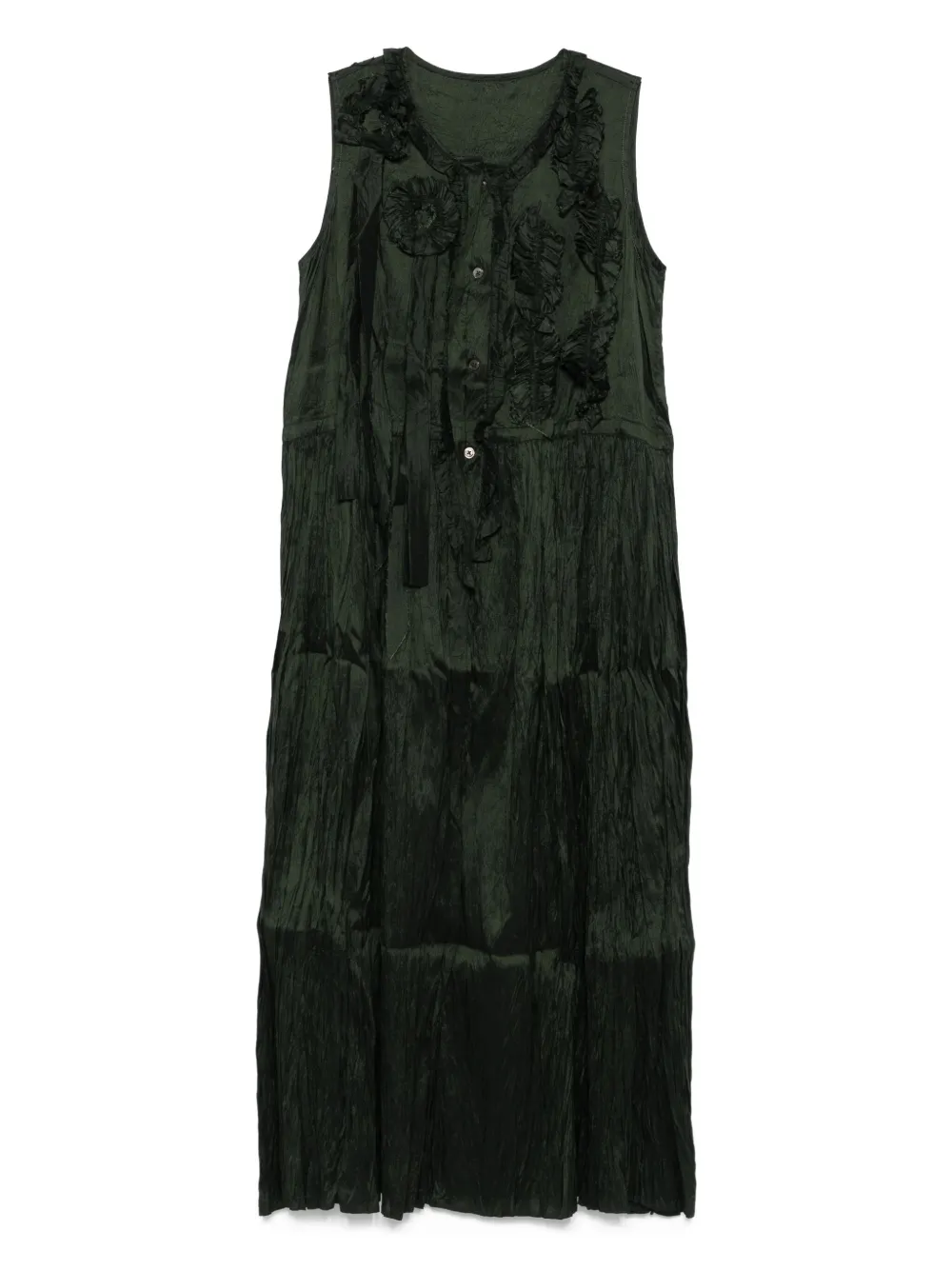 

Декорированное платье миди Christian Peau, зеленый