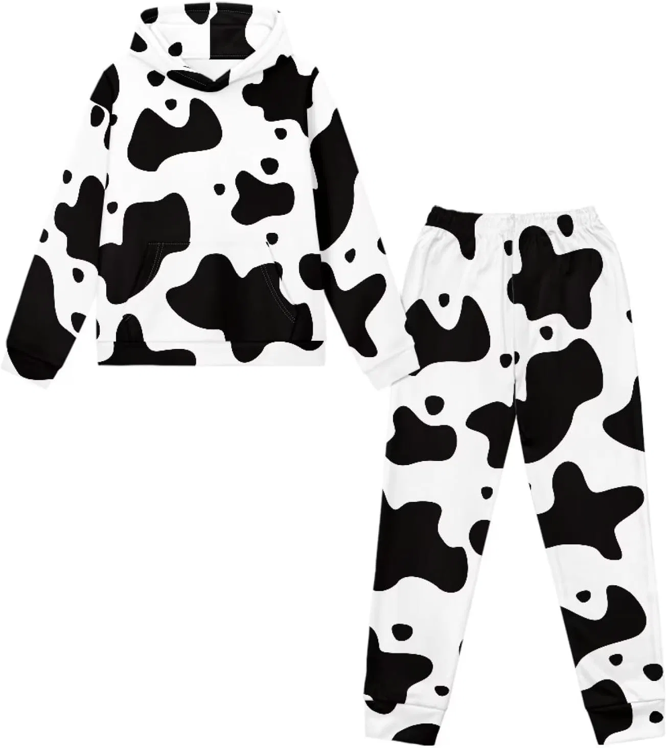 Детский спортивный костюм с капюшоном doginthehole, 2 предмета, Cow Print