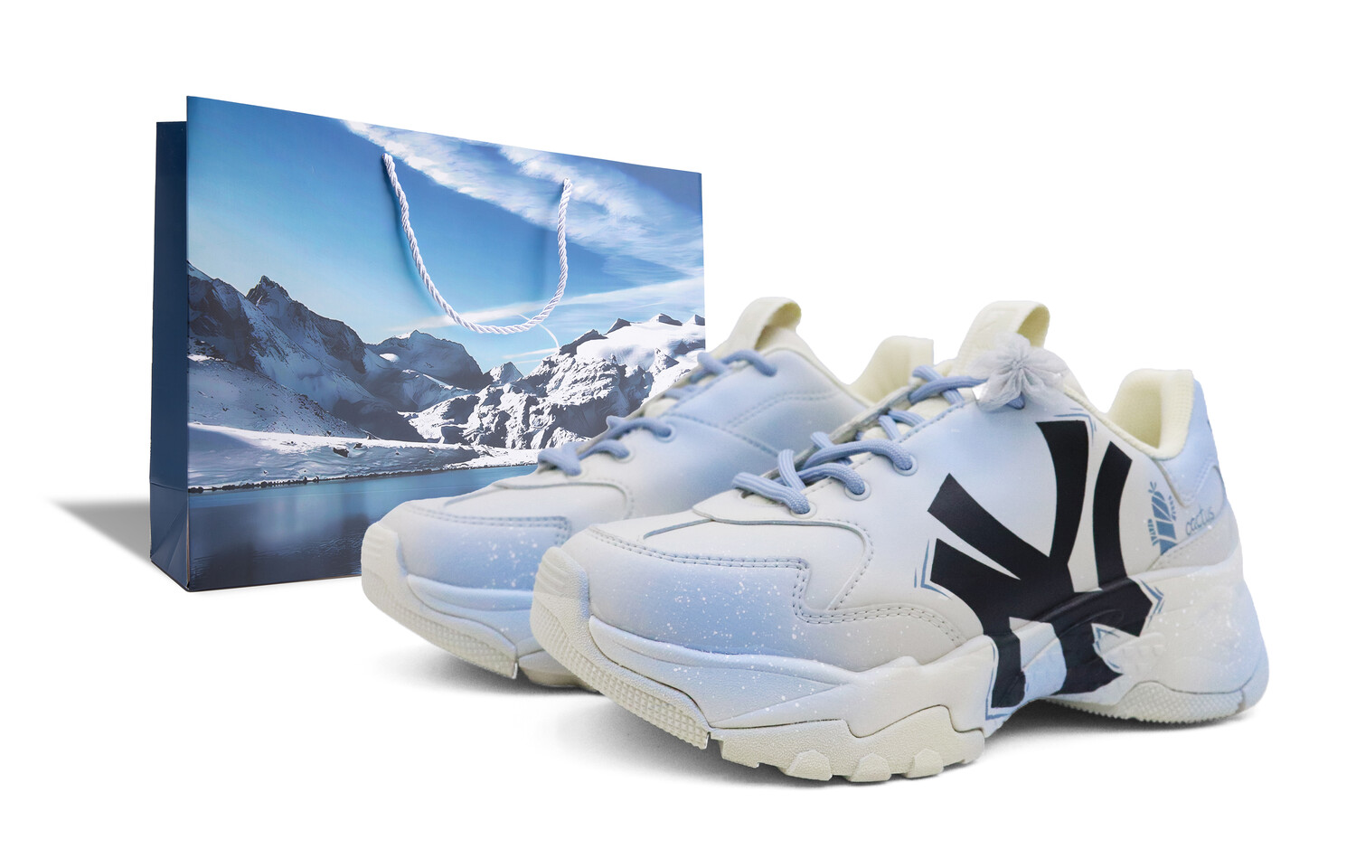 

Кроссовки MLB Big Ball Chunky Chunky Sneakers Unisex Low-top Blue, белый