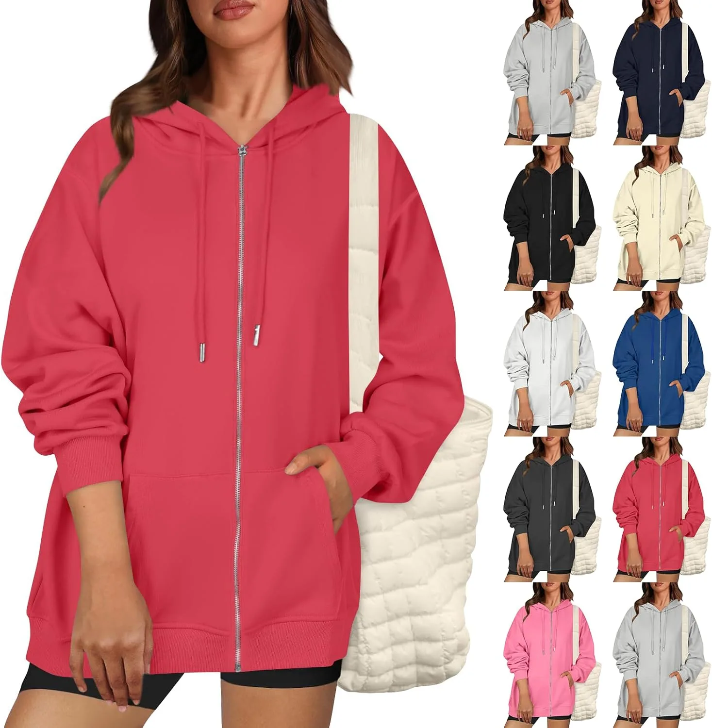 

Толстовка с молнией женская Casual Light Weight Fleece FULILYEO