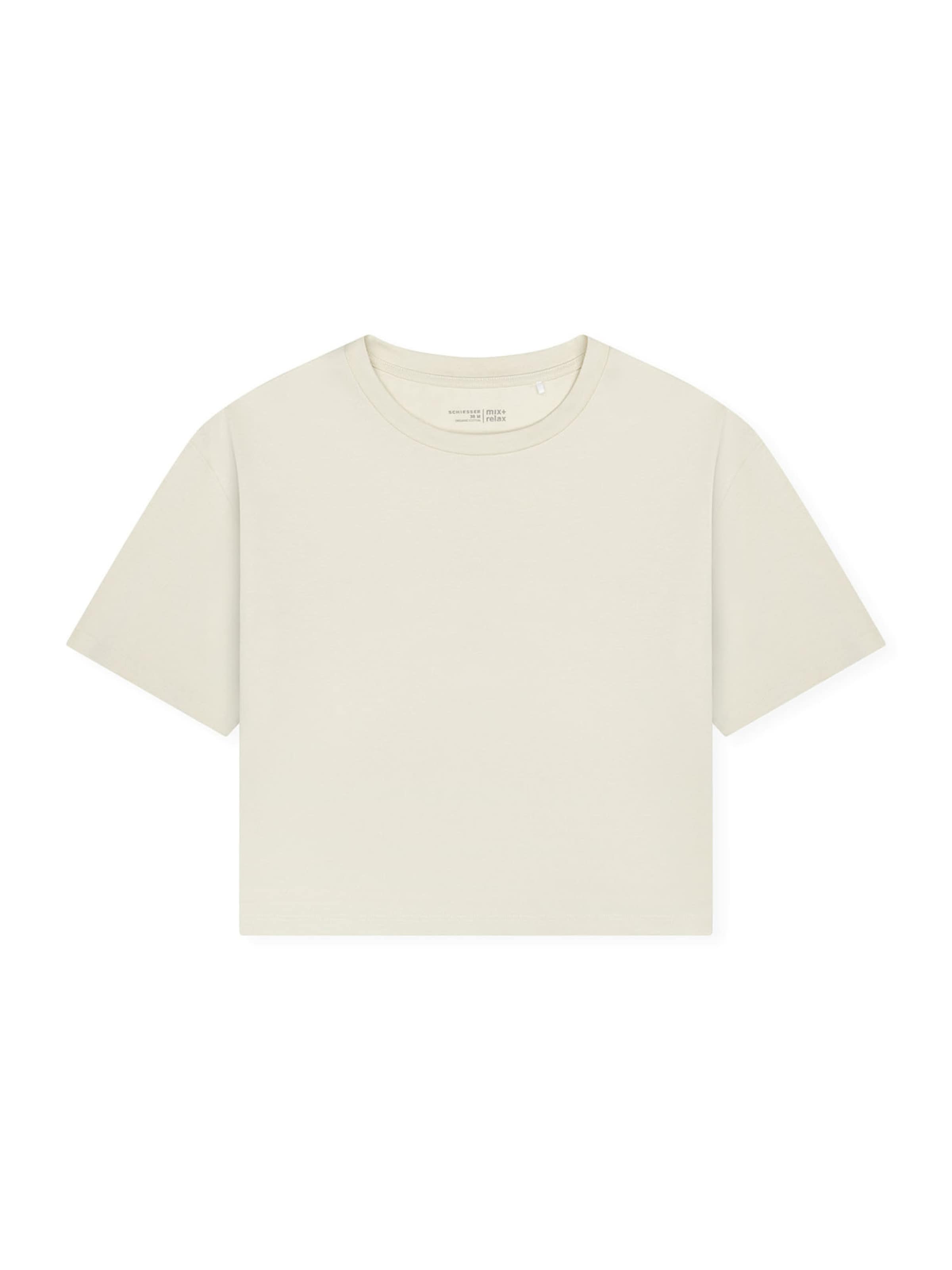 

SCHIESSER Пижамная рубашка 'Mix Relax' в жемчужно-белом цвете