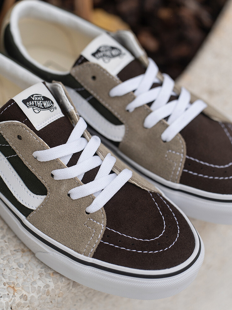 

Кроссовки Vans Official SK8-Low в стиле ретро, зеленый / коричневый