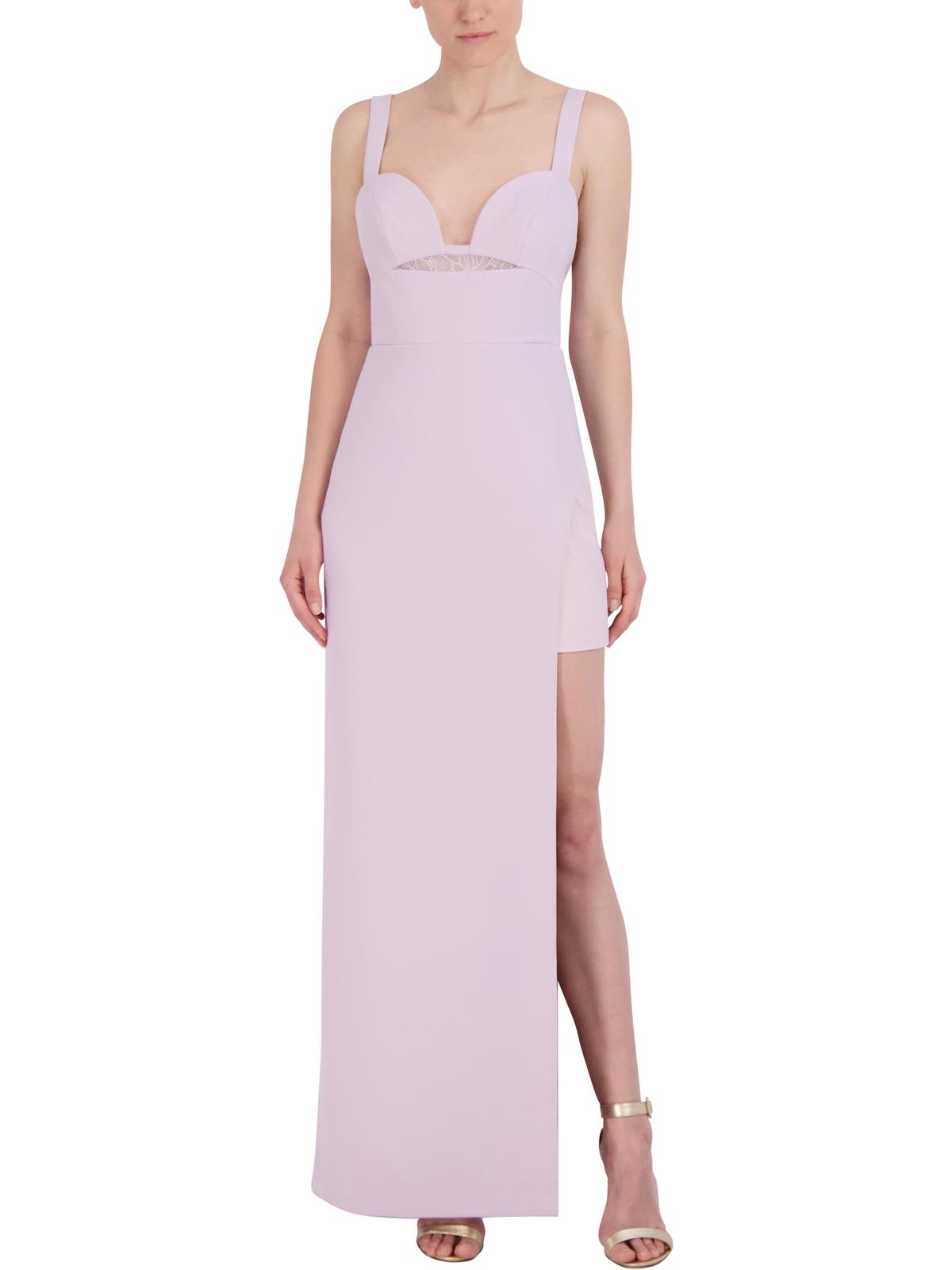 

Женское длинное платье макси с боковыми разрезами BCBGMAXAZRIA, лавандовый