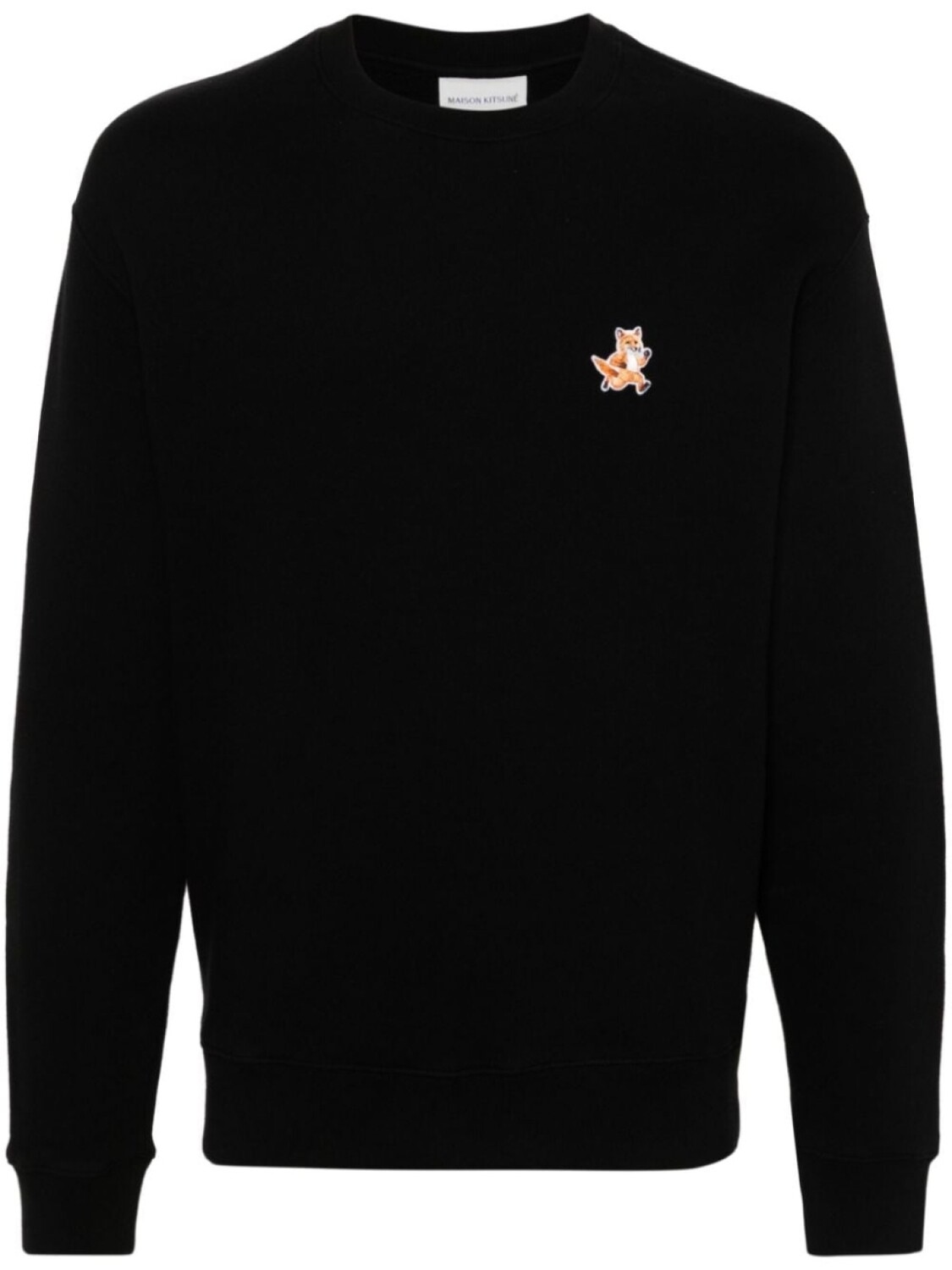 

Maison Kitsuné хлопковая толстовка с нашивкой Speedy Fox, черный