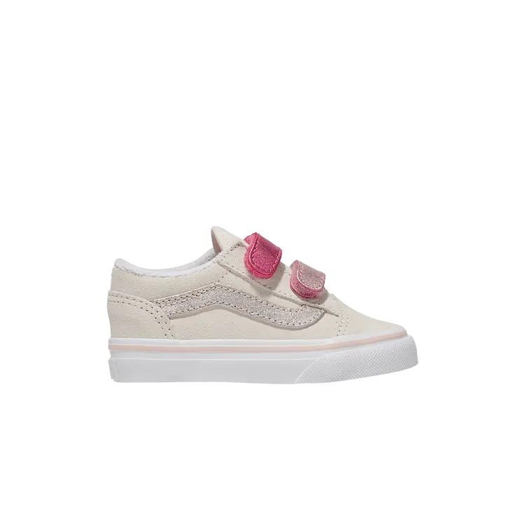 

Кроссовки Vans Old Skool V Toddler Marshmallow Metallic Pink, кремовый