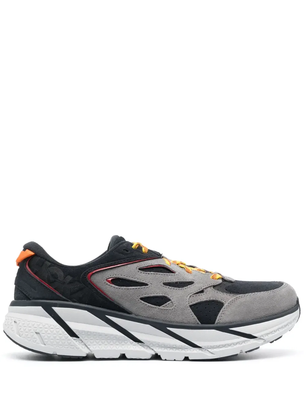 Кроссовки Clifton с низким верхом и вставками Hoka, черный