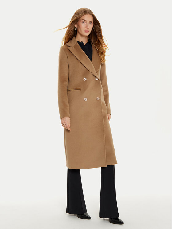 

Шерстяное пальто стандартного кроя 4BGL07 7045A Marciano Guess, коричневый