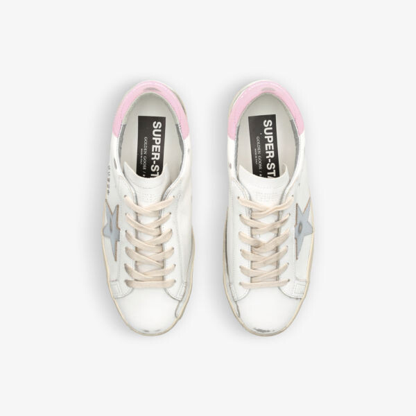 Женские кожаные низкие кеды superstar 11531 Golden Goose, белый — фото 2