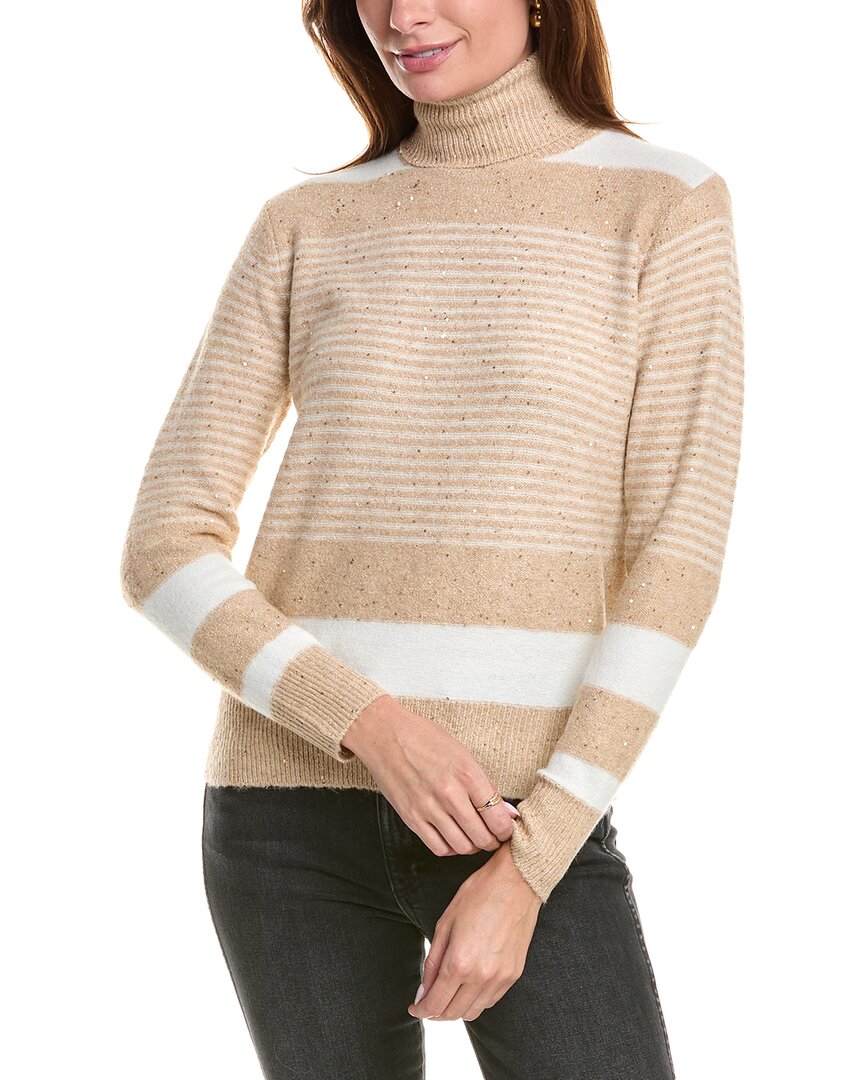 

Свитер-водолазка YAL New York Stripe, белый