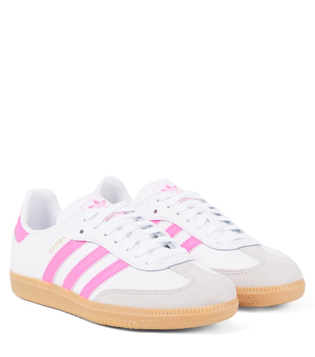 

Кожаные кроссовки Samba OG Adidas Originals Kids, Ftwr White/Lucid Pink/Gum 3