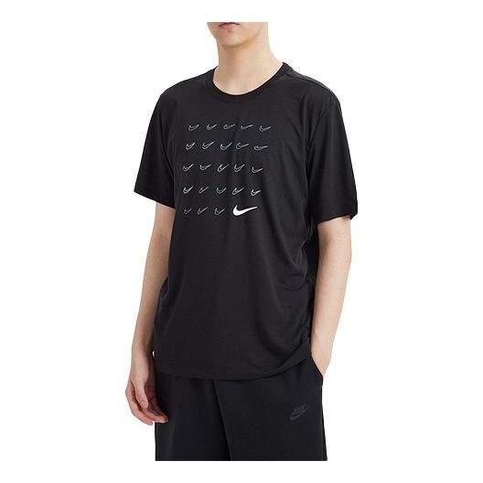 

Футболка dri fit swoosh training с коротким рукавом Nike, черный