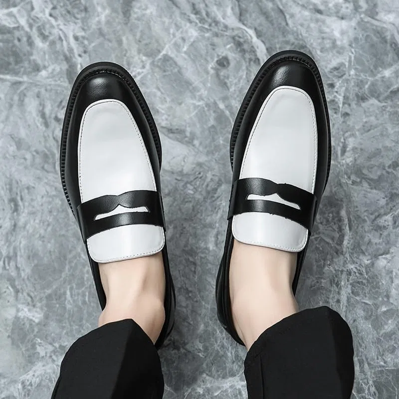 Лоферы кожаные Loafers Casual Business Fashion Pointed Comfy, черный UOPYNE — фото 4