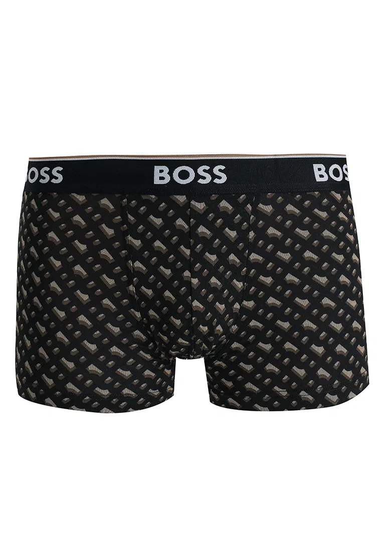 Трусы, 3 шт., логотип на поясе, BOSS Bodywear, черный/бежевый — фото 2