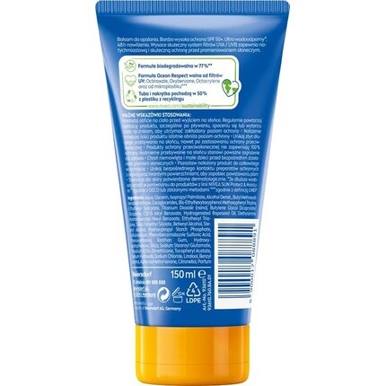 Nivea Увлажняющий солнцезащитный бальзам SPF 50+ 150 мл — фото 2