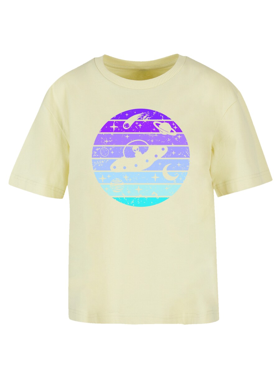 

Футболка F4NT4STIC Retro Alien Weltraum Sonnenuntergang, Yellow