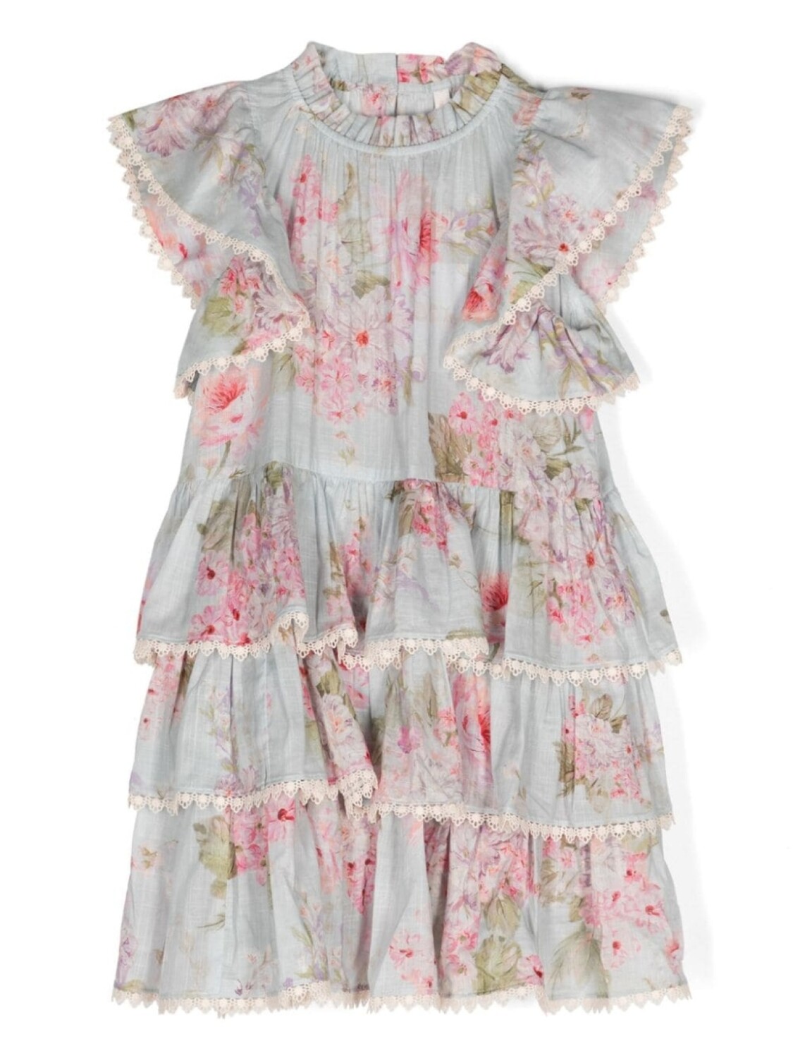 

ZIMMERMANN Kids платье Halliday Frill Swing, синий