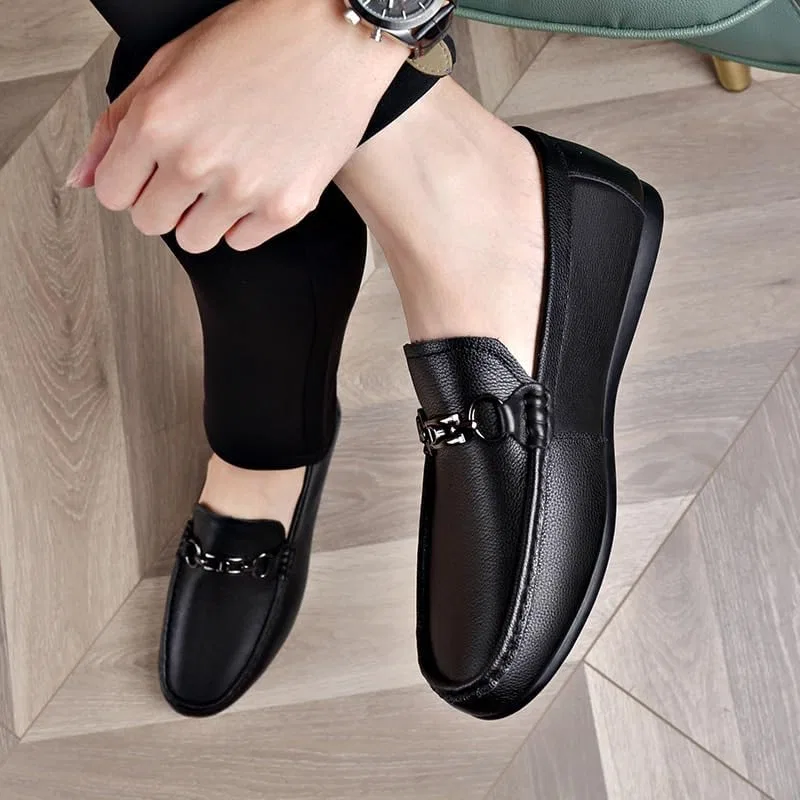 Лоферы мужские, нескользящая подошва, Business Style, Black UOPYNE — фото 4