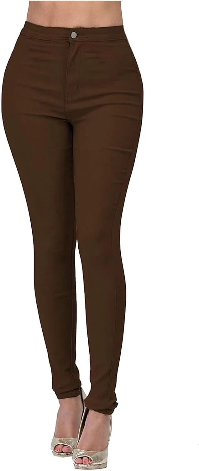 

Женские джинсы-леггинсы Stretch с карманами, High Waist, Pull-On, Slim Fit