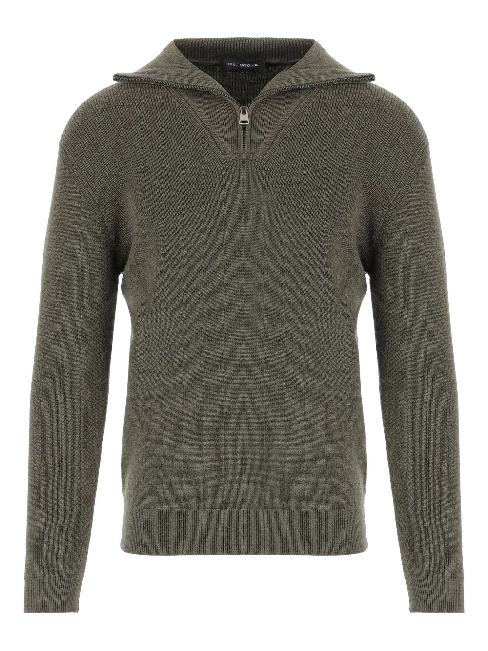 

Ребристый свитер с застежкой-молнией на воротнике TAGLIATORE, зеленый