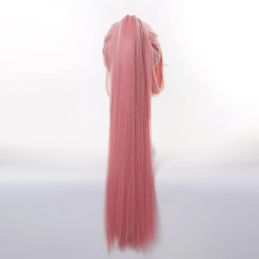 Длинный прямой парик для косплея с челкой и термостойкими волосами Maysuwell, Pink Ponytail — фото 4