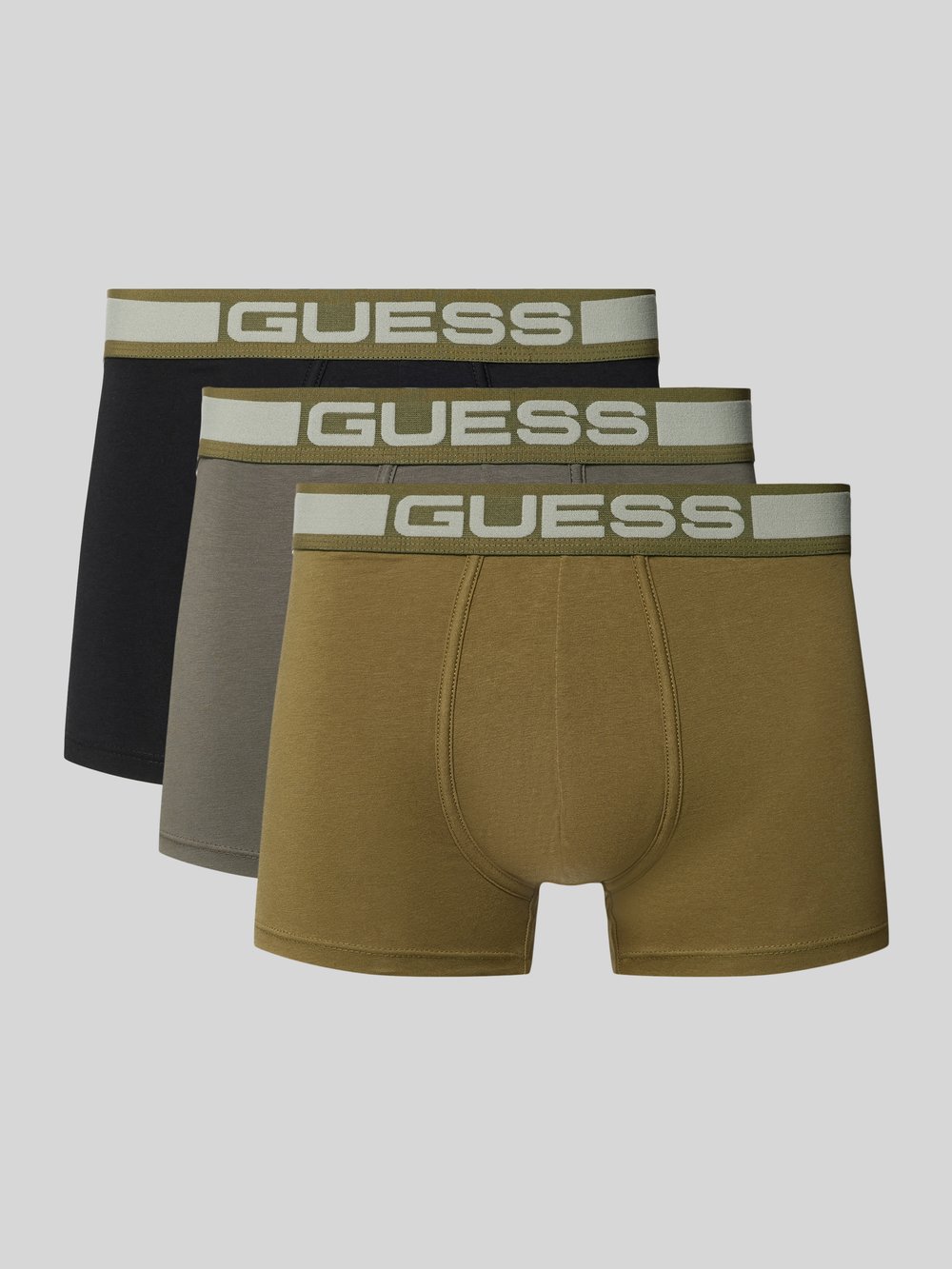 

Боксеры с эластичным поясом и логотипом в упаковке из 3 шт., модель «JOE» Guess, оливковый