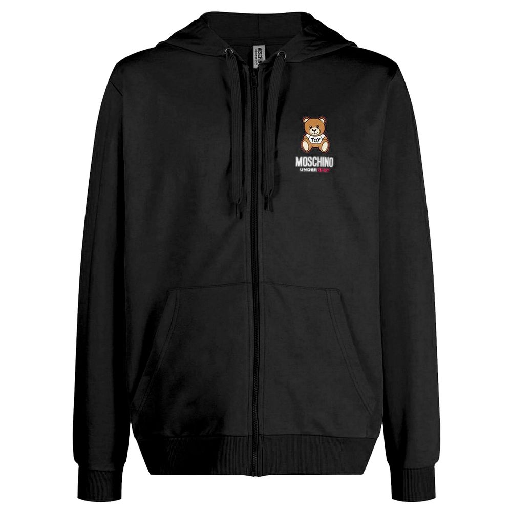 

Черный хлопковый свитер Moschino