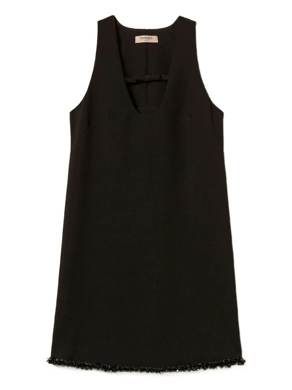 

Мини-платье с пайетками и бантом TWINSET, черный