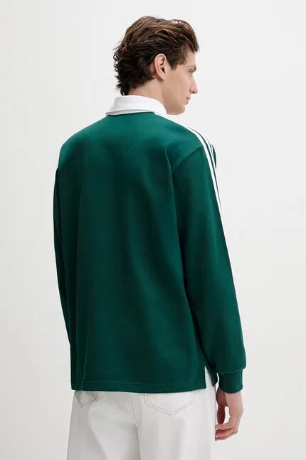 Лонгслив из плотного трикотажа Adidas Originals, зеленый — фото 3